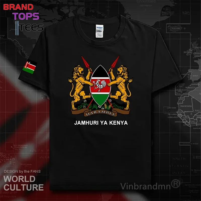 Republic of Kenya Kenyan Men T Shirt Fashion Jerseys Nation Team 100% Cotton T-shirt Country Sporting Clothing Tees KEN tshirt