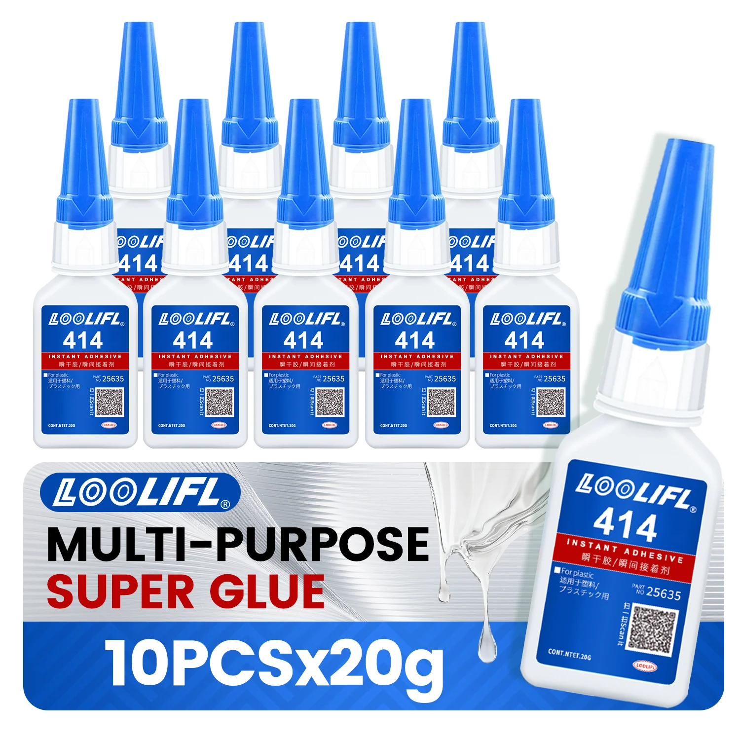 loolifl-414-10pcs-20g-super-glue-multi-purpose-strong-cyanoacrylate-adhesive-for-plastic-rubber-metal-fast-setting-repair-glue