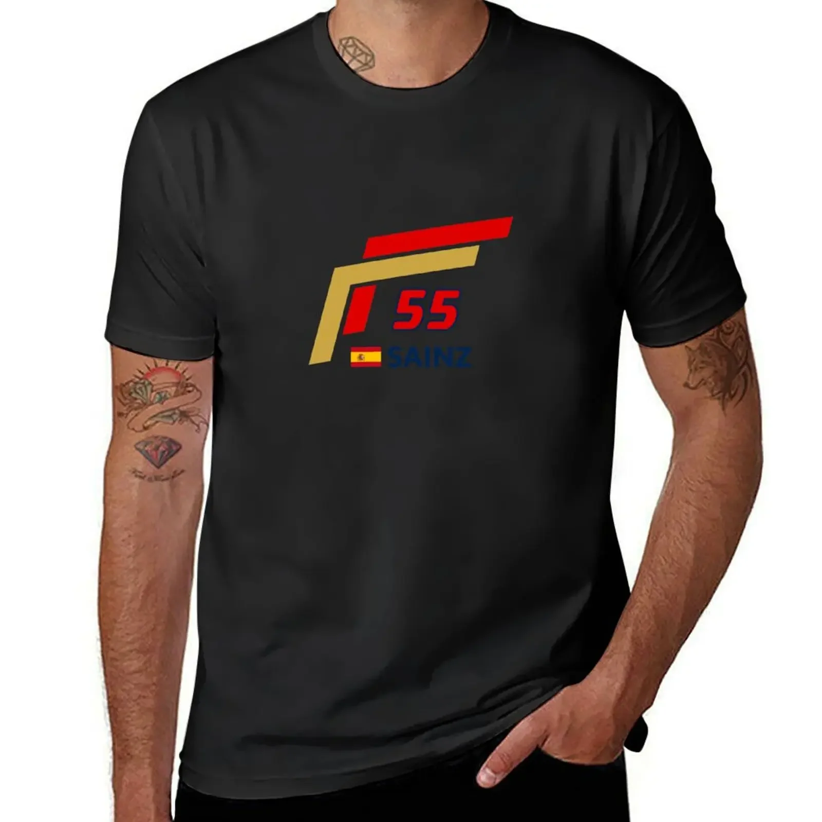 F1 2015 - #55 Sainz [v2] T-Shirt quick drying plus sizes mens white t shirts