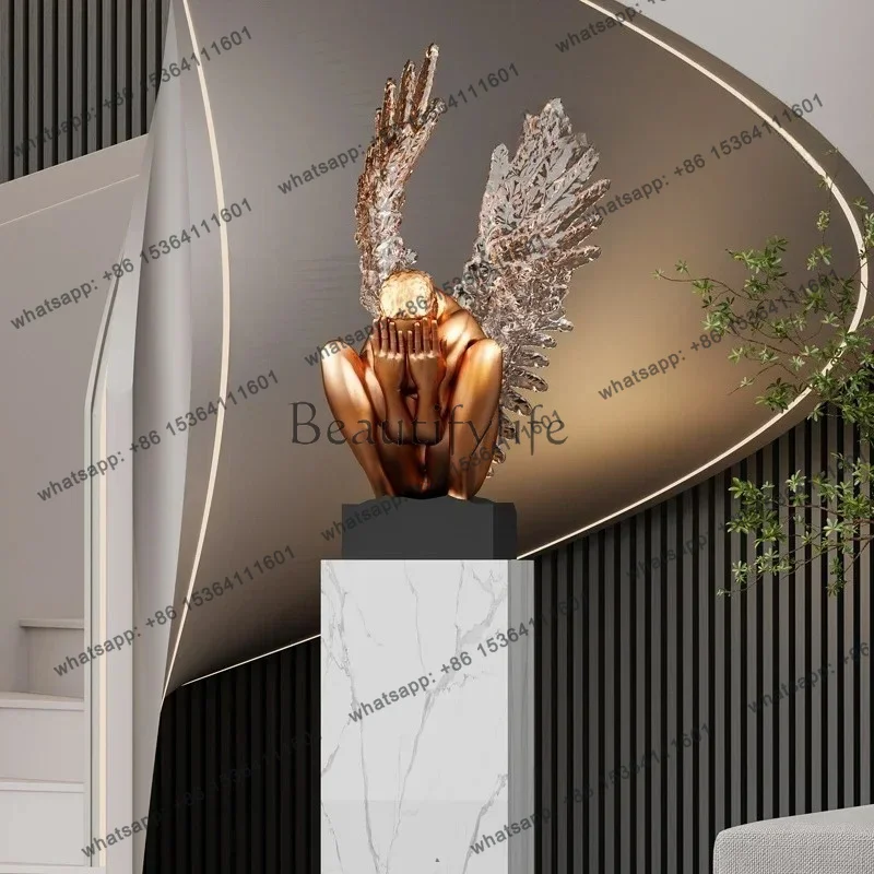 Factory Direct Modern creative abstract sculpture face covering art ornament living room porch villa study exhibition hall decor