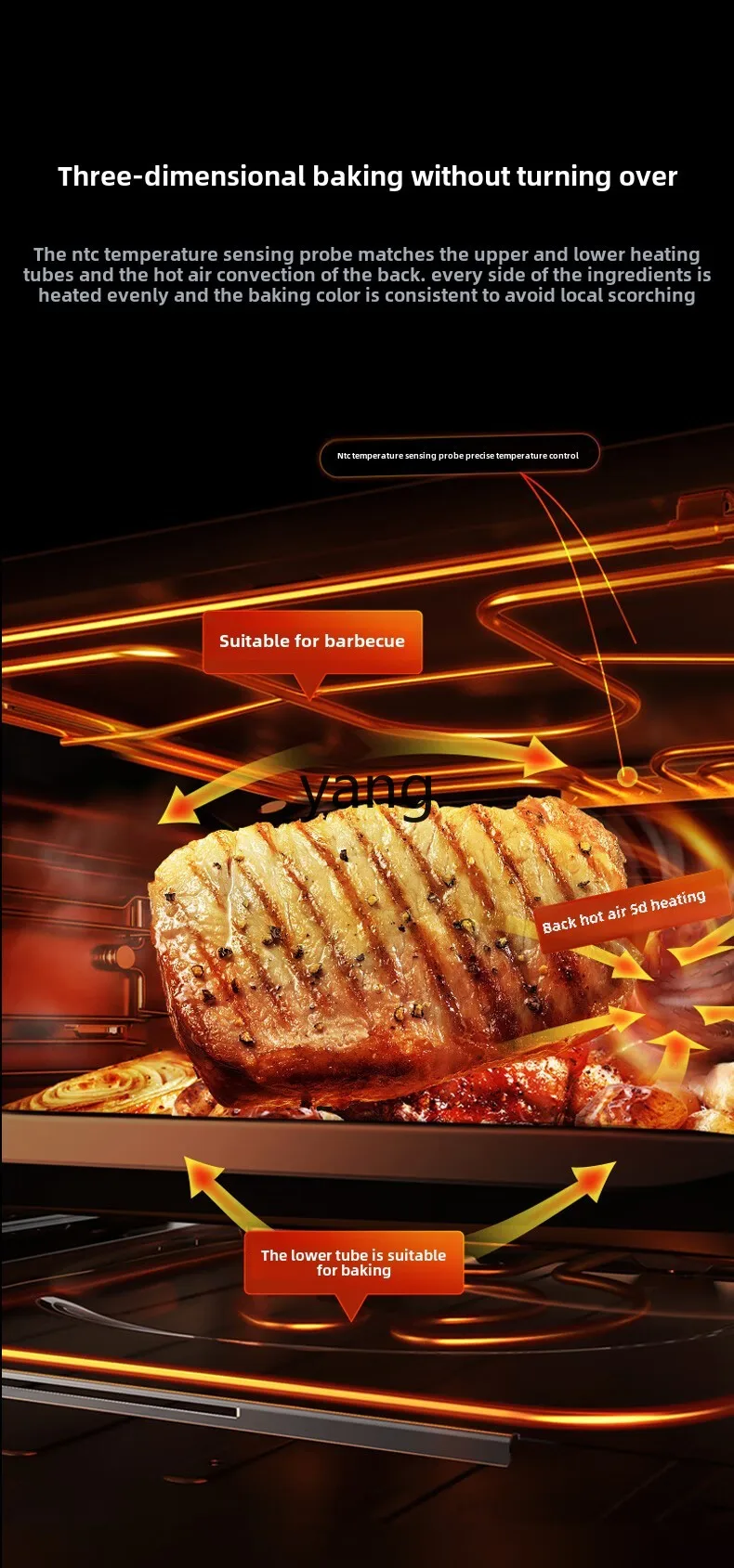 Lh Dampf- und Backmaschine, eingebetteter Dampfofen, Haushaltsofen