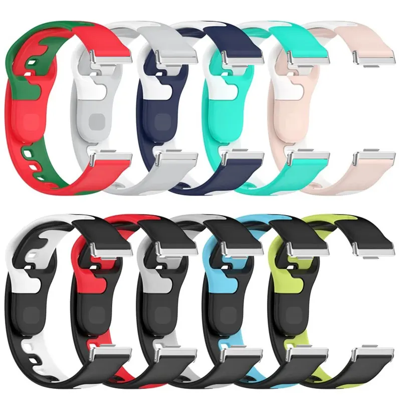 سوار من السيليكون Correa لساعة Huawei Watch Fit 4 Pro حزام قابل للتنفس مزدوج الألوان لساعة Huawei Watch Fit 3 Fit 4 Sport Band