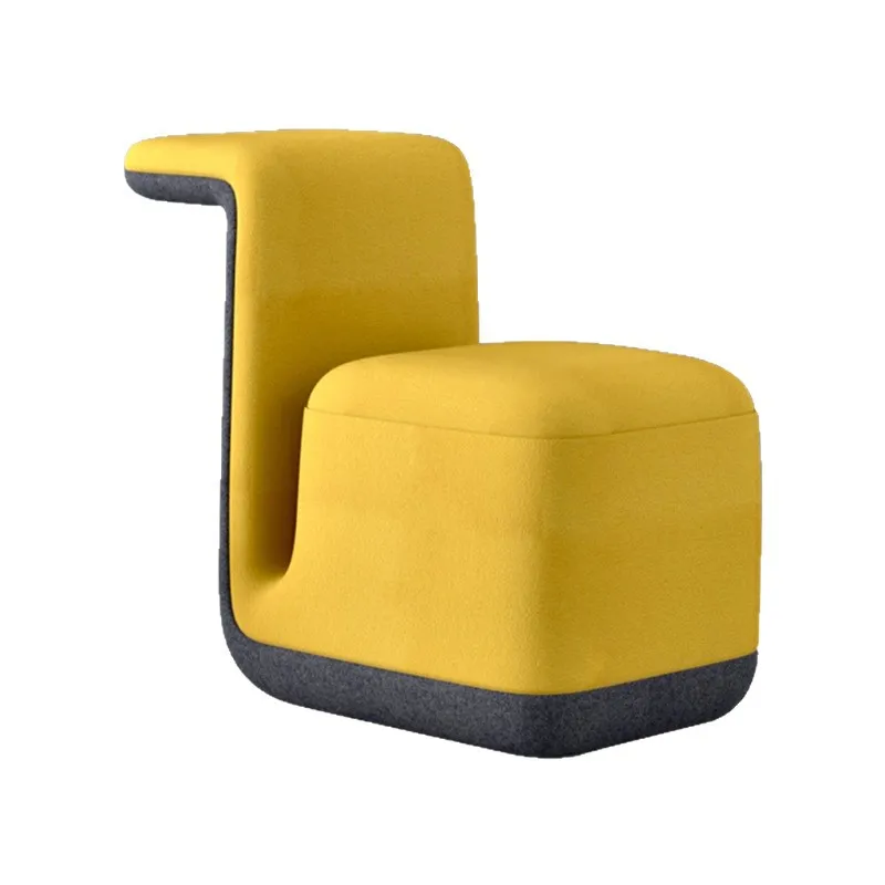 Office reception single sofa meeting guests leisure area special-shaped dwarf hotel lobby sofa stool square creative combination