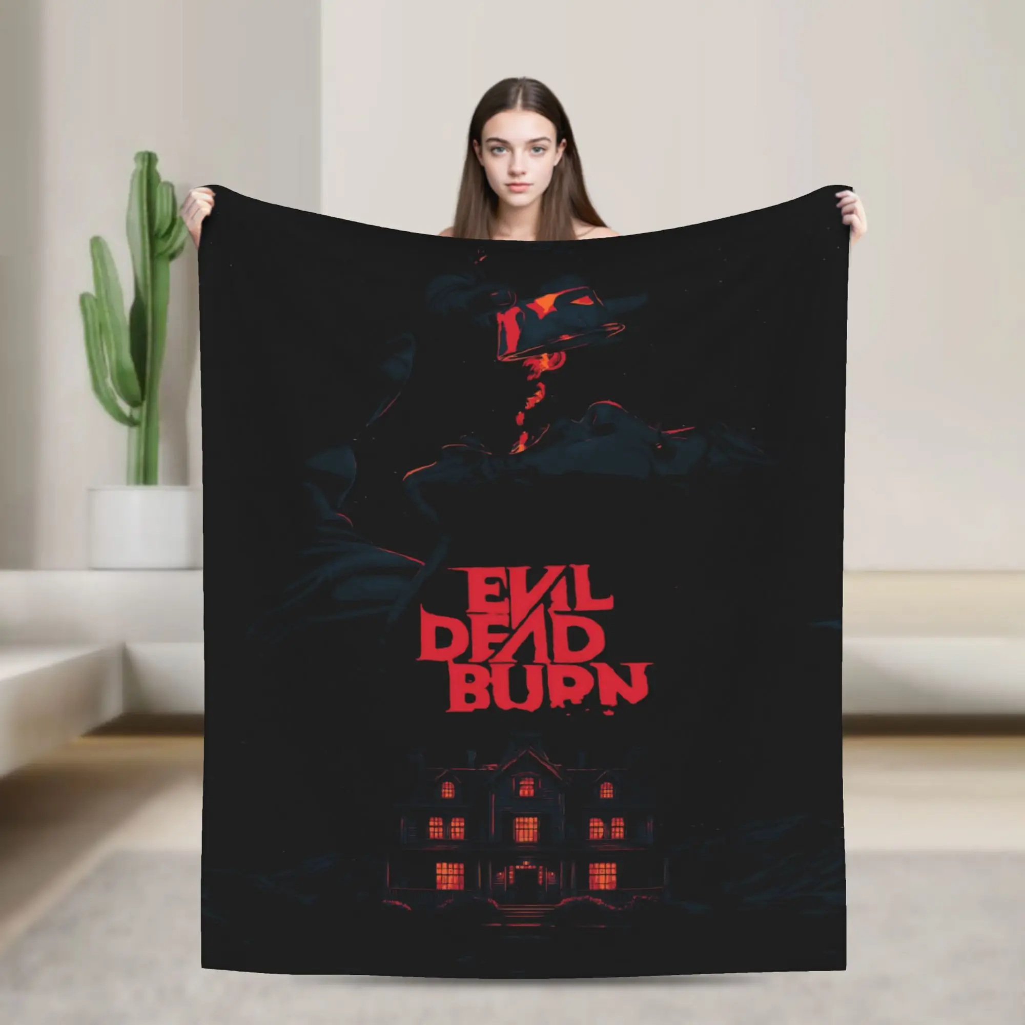 Super Soft Evil Dead Burn Throw Blanket Premium Flannel Fleece Lightweight  Bed Blanket Fuzzy Plush Blankets All Season Use