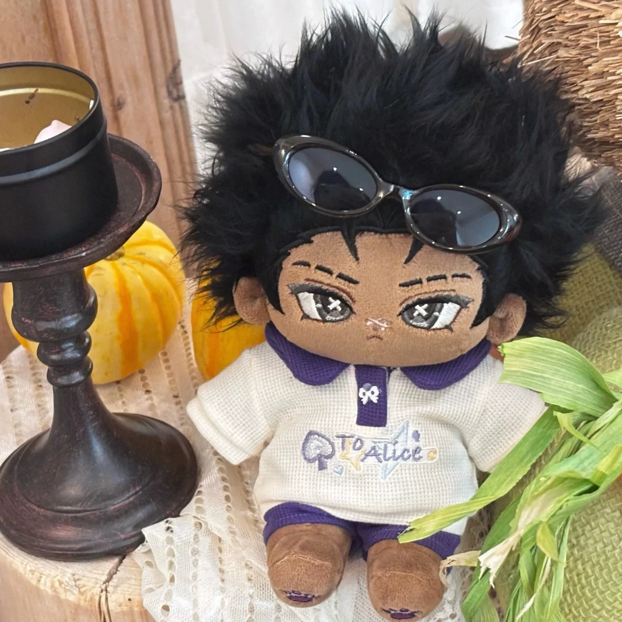 

Stuffed 20cm Doll Identity V Batter Ganji Gupta Plush Cosplay Dress Up Cotton Doll Body Plushies Toys Gift for Friend