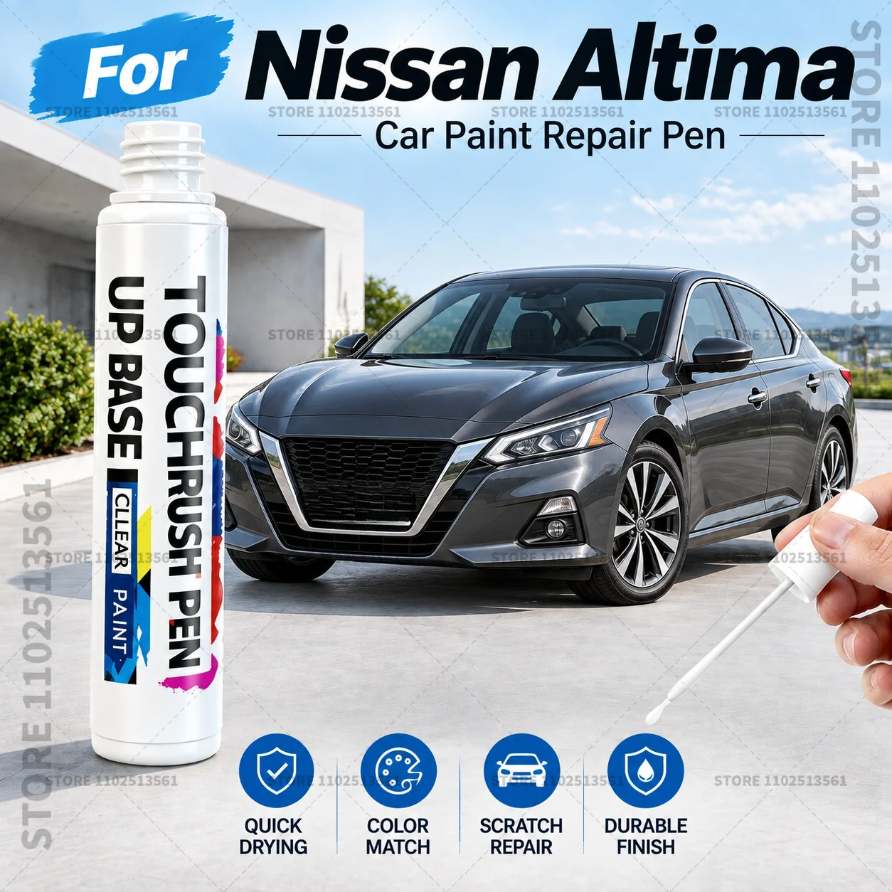 Car Scratch Remover Paint Pen Touch Up Marker for Auto Body Repair Door Bumper Fender Accessories For Nissan Altima White Black