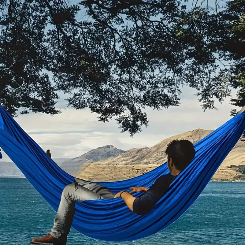 1Set Hammock with Straps and Storage Bag Suitable for Beach Picnics, Hiking,Lightweight and Durable Outdoor Lounge Chairs,Swings
