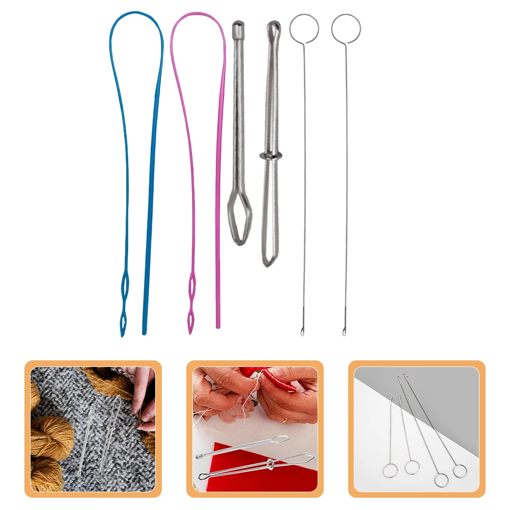 

1 set 1 Set Sewing Threader Tool Rope Threader Drawstring Helper For Elastic Ribbon String Threading Device Home Sewing