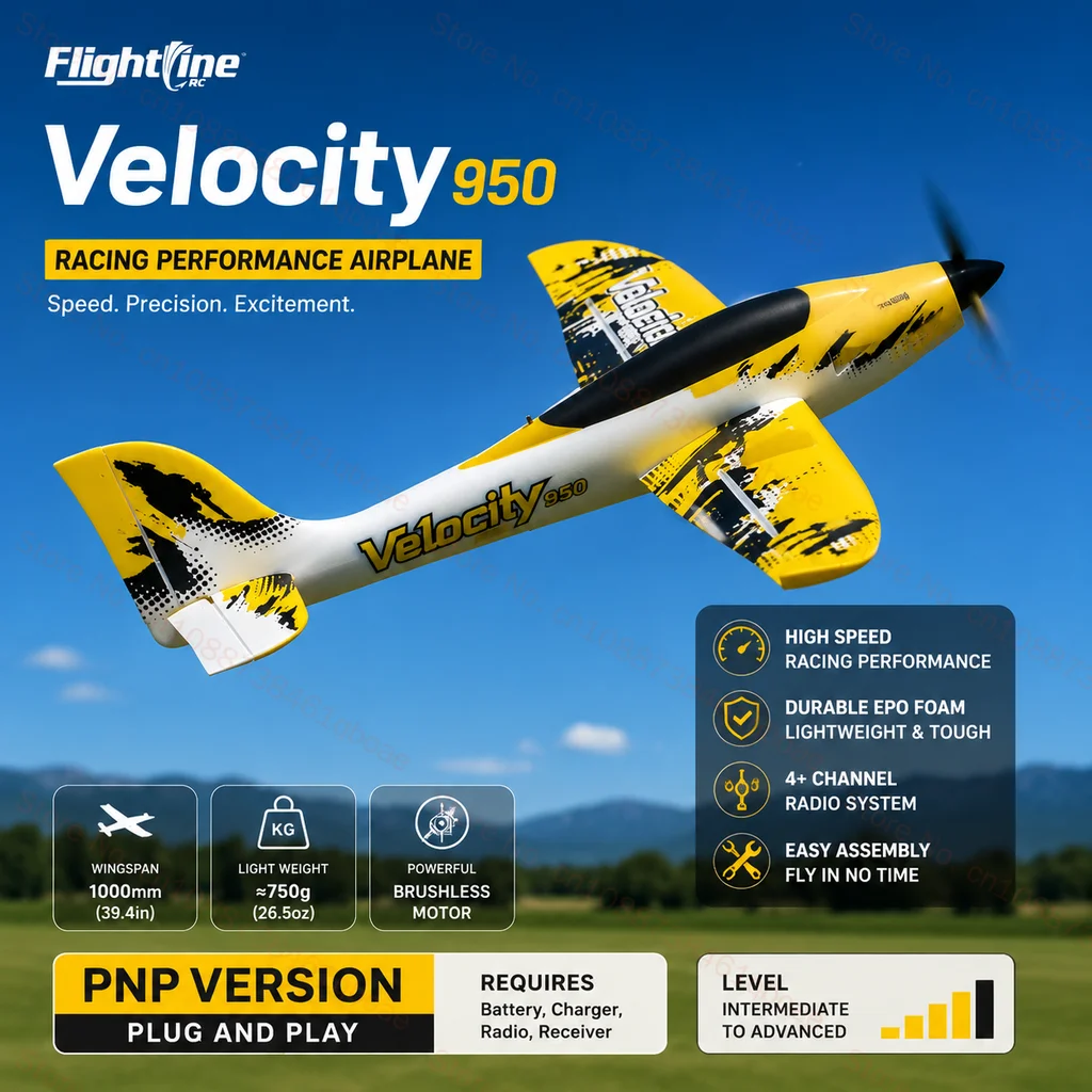 Freewing Flightline Velocity 950 Rc Racing Airplane Model 1000Mm Wingspan Hand Throw Takeoff Landing Good Airspace Adaptability