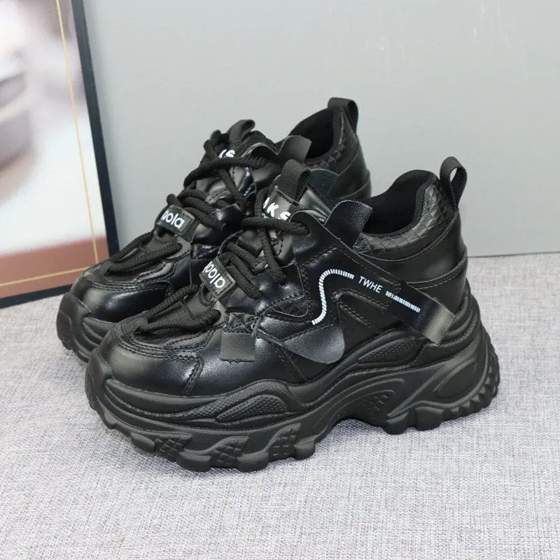 

Arrival Women's Elevator Dad Shoes 10CM/8CM Wedge Heel Sneakers Soft Sole Platform Casual Sports Shoe Mesh White Footwear