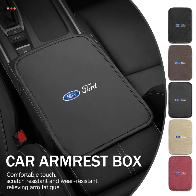 Alfombrillas para reposabrazos de coche, almohadillas para reposabrazos de vehículo de espuma viscoelástica para Ford Escort KA Flex Everest KA Expedition Falcon Fusion