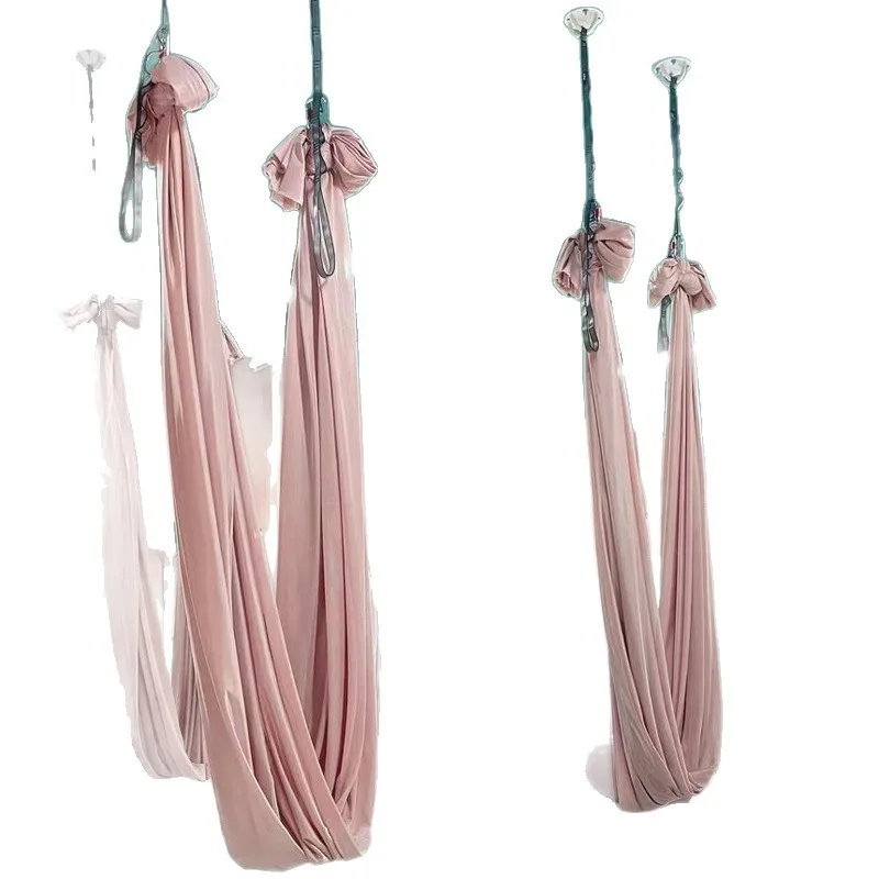 

Yoga hammock without splicing nylon micro-elastic resistance fabric household adult hammock yoga