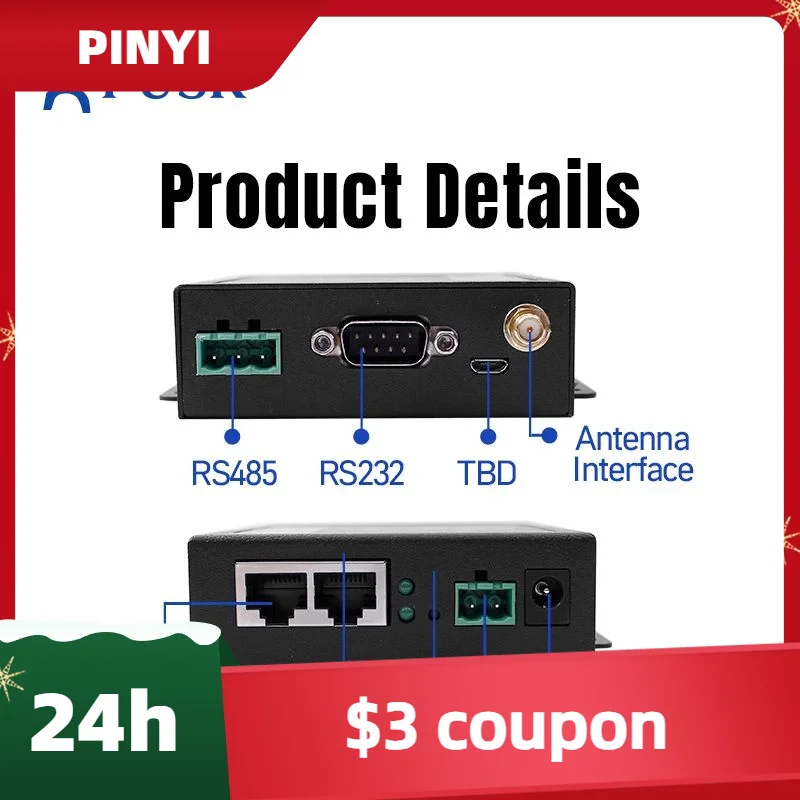 Новый промышленный 2-портовый последовательный преобразователь RS232 RS485 в WIFI поддерживает Modbus RTU в TCP USR-W630 Новый промышленный 2-портовый последовательный преобразователь RS232 RS485 в WIFI поддерживает Modbus RTU в TCP USR-W630
