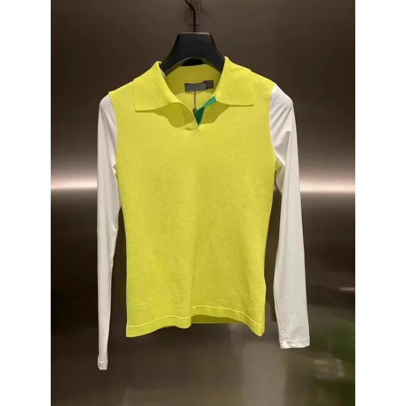 

Golf women's sunscreen long-sleeved T-shirt, thin ice silk-sleeved knitted sweater