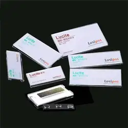 Etichetta porta badge magnetico in acrilico da 10 pezzi Etichetta identificativa per ufficio in vetro con magnete per badge
