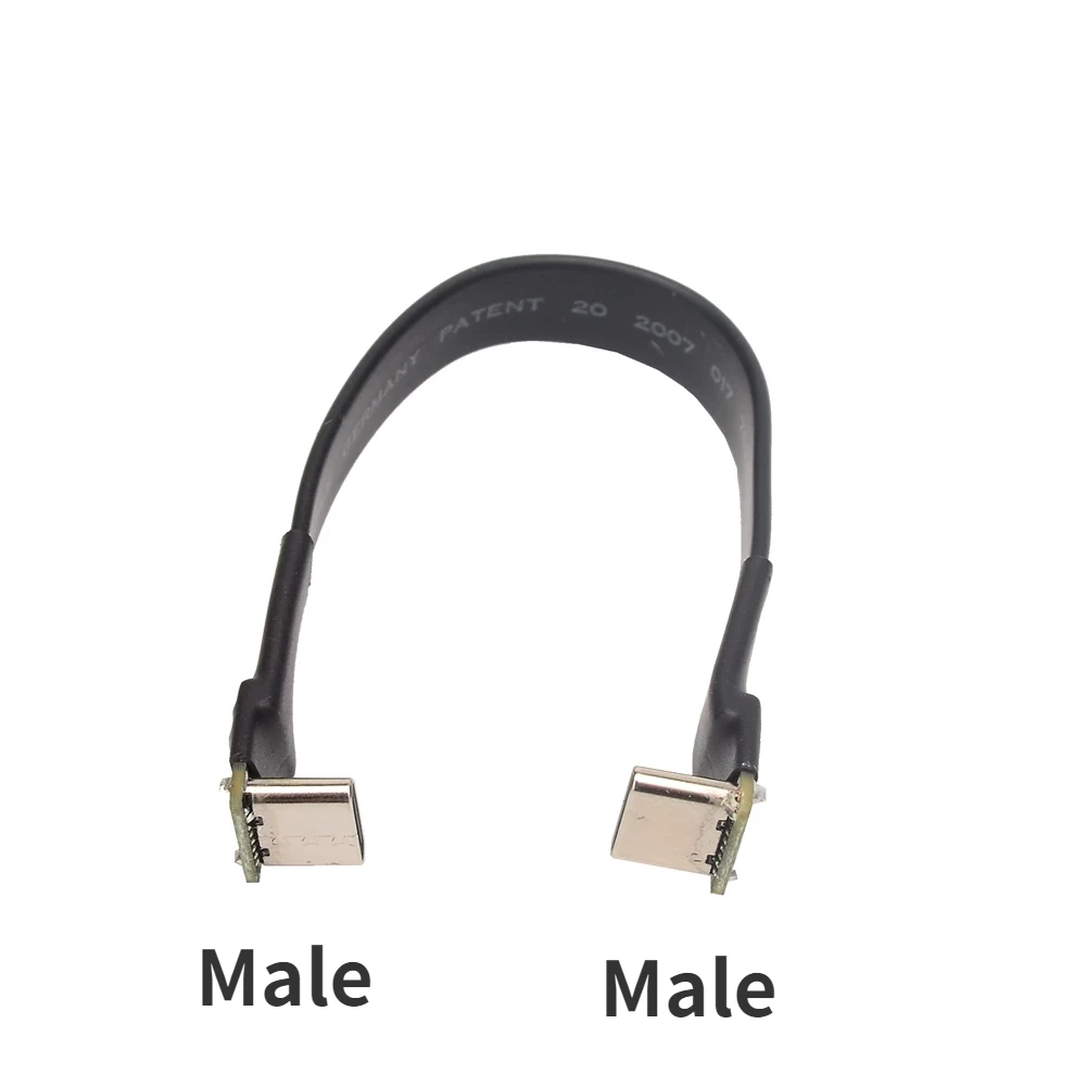ADT 3A USB 2.0 Typ C Płaski kabel wstęgowy 90 Kątowy kabel USB 2.0 Typ-C C do ładowania danych Przedłużacz USB męski na żeński FPC do PC TV — zdjęcie produktu 4