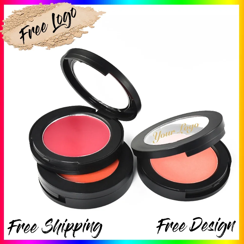 

Round Transparent Lid Private Label Blush Powder & Blush Cream Custom Logo Long Lasting Blusher Face Makeup