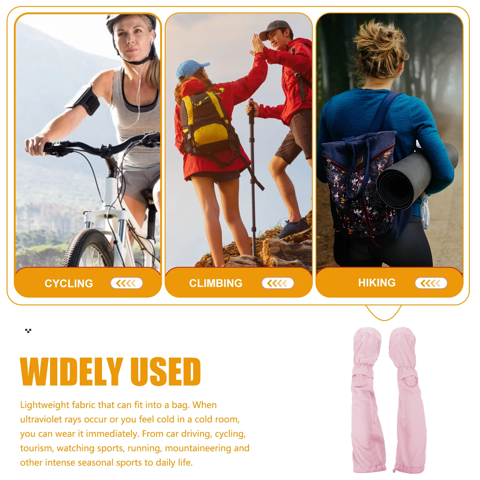 زوج واحد من أكمام أذرع تبريد واقية من الأشعة فوق البنفسجية للرياضات الخارجية والمشي لمسافات طويلة وركوب الدراجات وتنفس خفيف الوزن للصيف #5