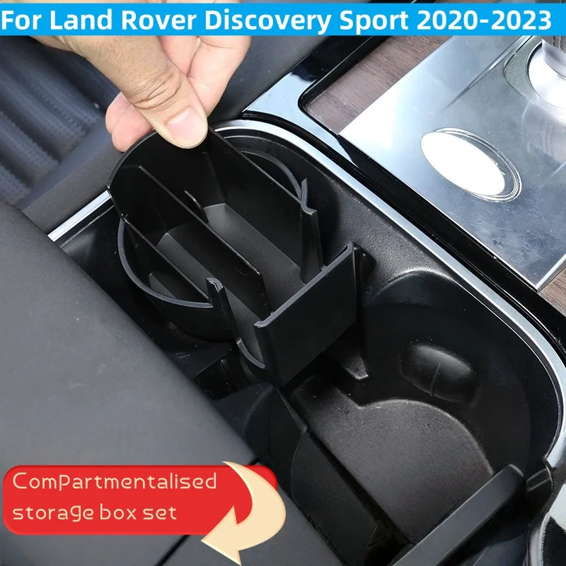 

For Land Rover Discovery 2020-2024 Interior Compartment Storage Box Water Cup Holder Tray Car Accessories 1PCS