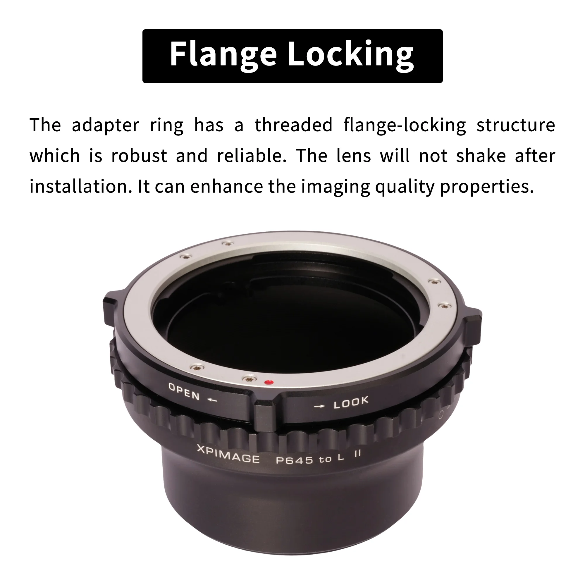 XPIMAGE P645 to L Lens Mount Adapter Ring Compatible with Pentax 645 Lens to Leica SL or Panasonic S5 L Mount Camera