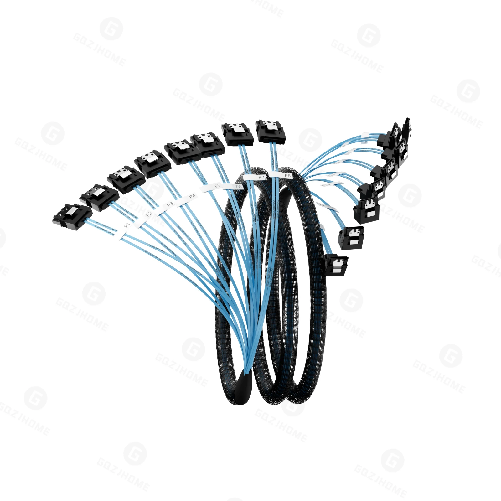 0.5m 1m SATA 3.0 Cable 90-Degree Right-Angle SATA-Data Cable SAS/SATA-12Gbps for NAS Server-Raid SDD HDD CD DV