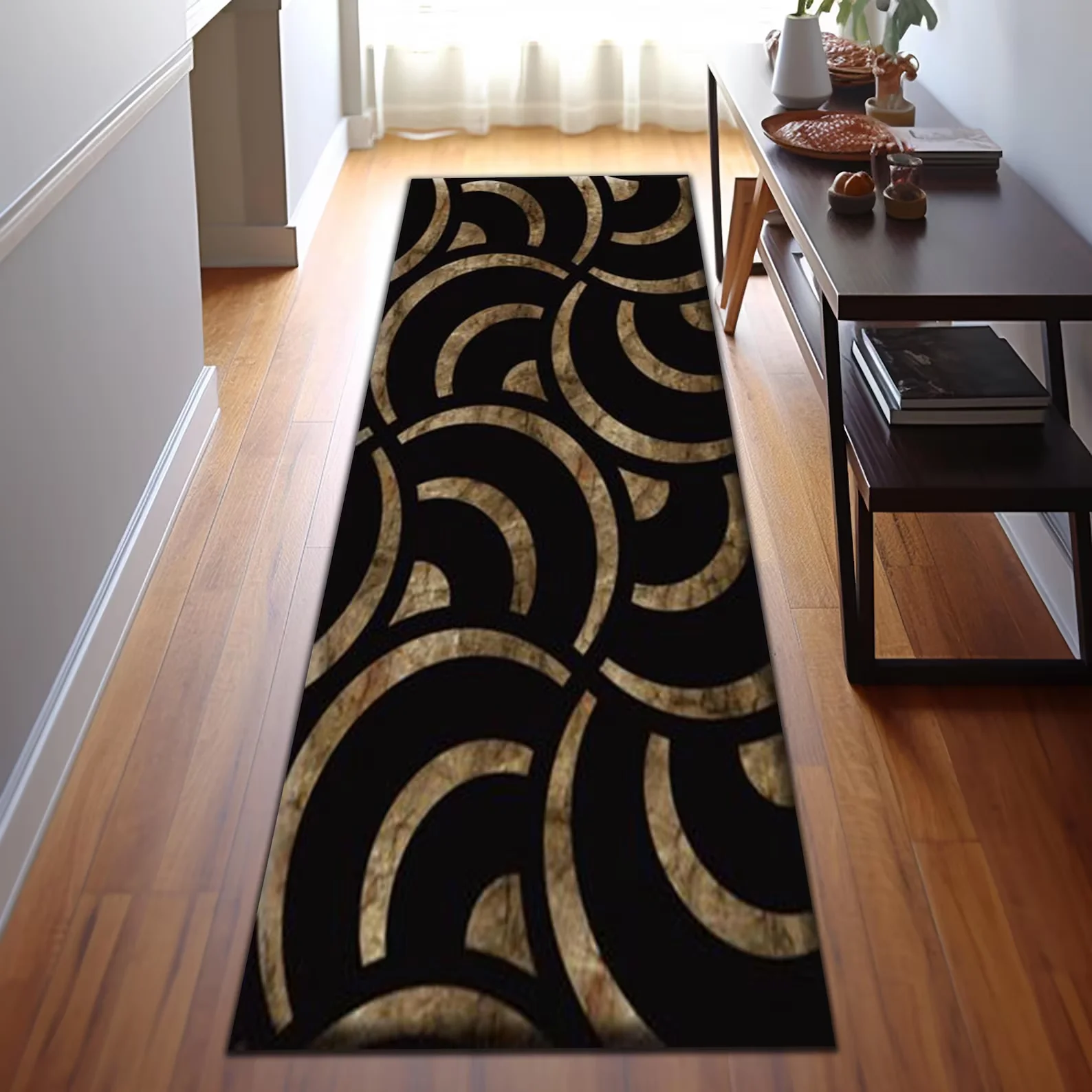 Geometric Runner Rug Mid Century Modern Art Kandinsky Style Living Room Bedroom Bedside Carpet Home Decoration Rugs