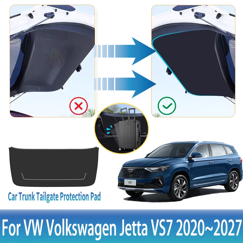 

For Volkswagen Jetta VS7 2020~2027 Car Trunk Tailgate Protection Pad Anti-dirty Waterproof Backplate Protective Mat Accessories