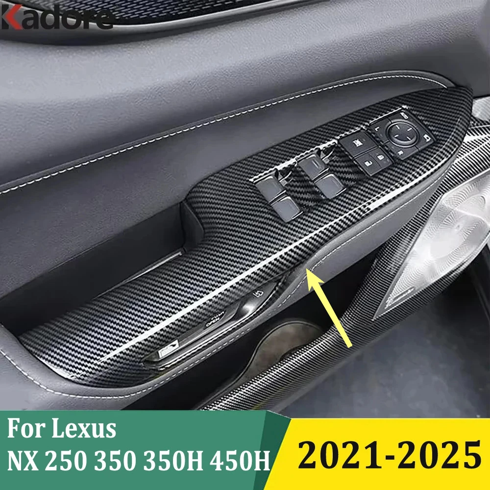 

For Lexus NX 250 350 350H 450H 2021-2025 Door Armrest Panel Cover Window Lift Switch Button Trim Car Styling Accessories
