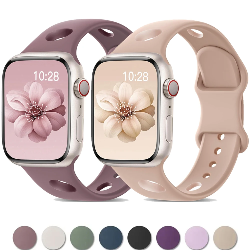 Sport Silicone Strap For Apple Watch Band ultra 3 2 49mm 40mm 44mm 46mm 45mm 41mm Correa Bracelet iWatch series 6 7 8 9 se 10 11