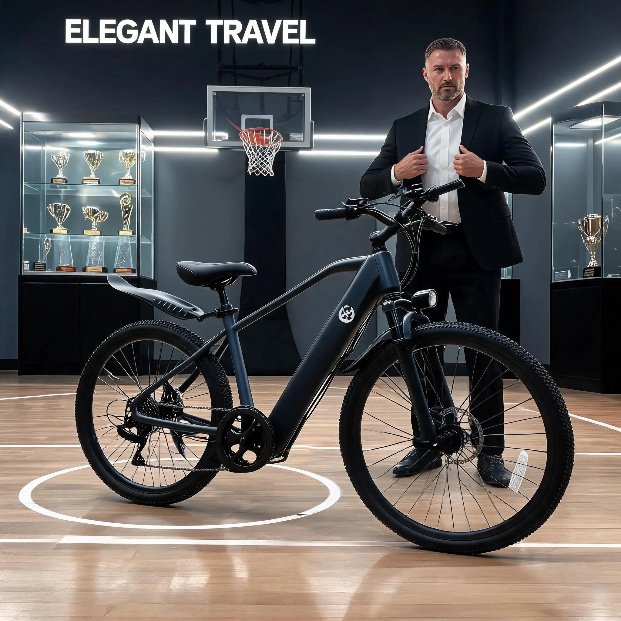 Circular Sightseeing Route E-bike, 500W Motor, 26 inch wheel, mechanical disc brake, pedal assist, removable battery, loop travel along urban scenic paths