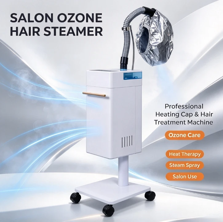 Hair Steamer Ozone Heating Cap Salon Use  Moisturizing Treatment Machine Steam Spray  Care Device For Nourishing