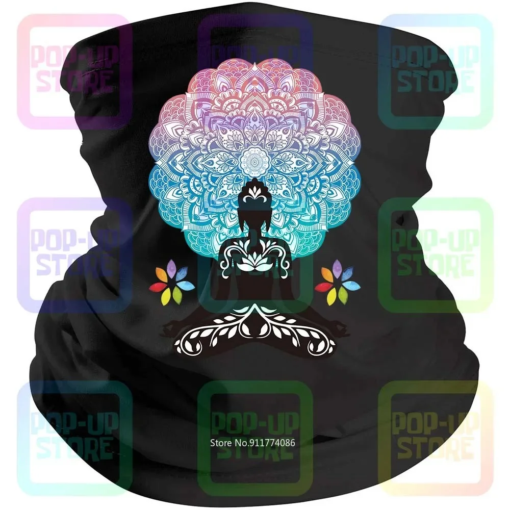 เสื้อแขนกุดสมาธิ aztec yogaer Buddha Chakra หลวมสีดำผ้าพันคอ Balaclava ปลอกปากคอ