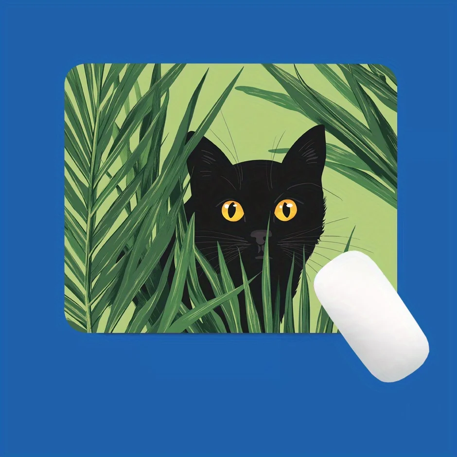 De kat in het grasontwerp muismat voor computerbureaudecoratie is een ideale keuze voor gamers en gezinnen