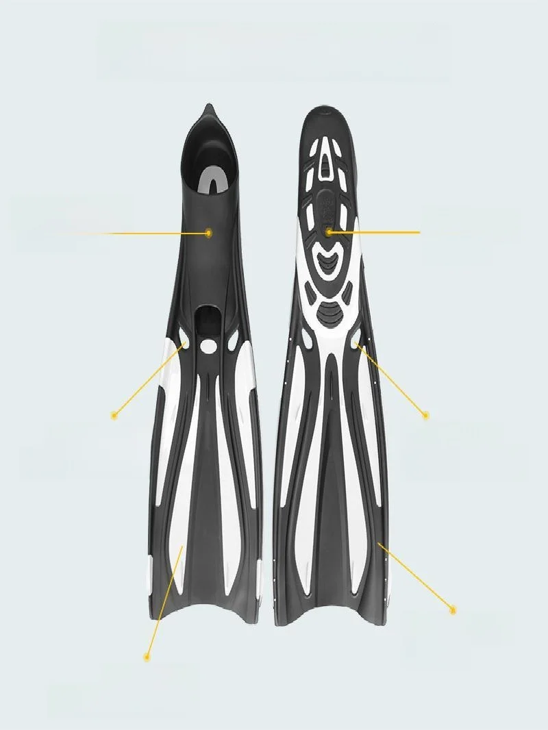 زعانف السباحة للكبار، معدات تدريب متينة على شكل بط، نموذج ذكر وأنثى، كثافة طبقة مزدوجة عالية الدفع #4