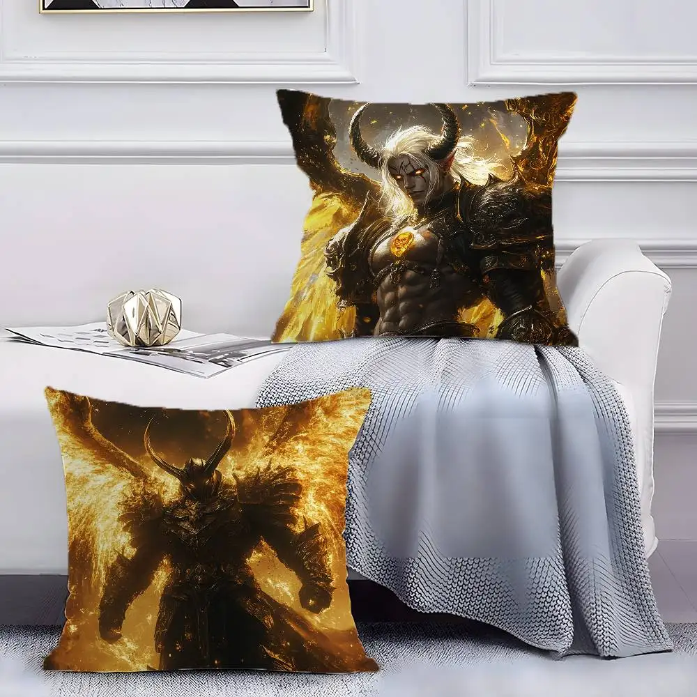 لعبة كلاسيكية WoW World Of Warcraft-W كيس وسادة مريح أريكة سرير حريري أنيق غير مرئي سحاب مخصص ديكور ج #3