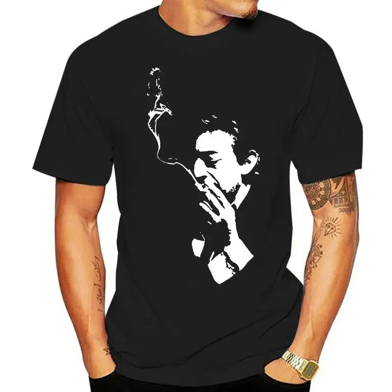 Men T shirt Serge Gainsbourg French Pop Rock T Shirt Summer Short Sleeve Shirt Cotton High Quality Black Tops S-4XL women