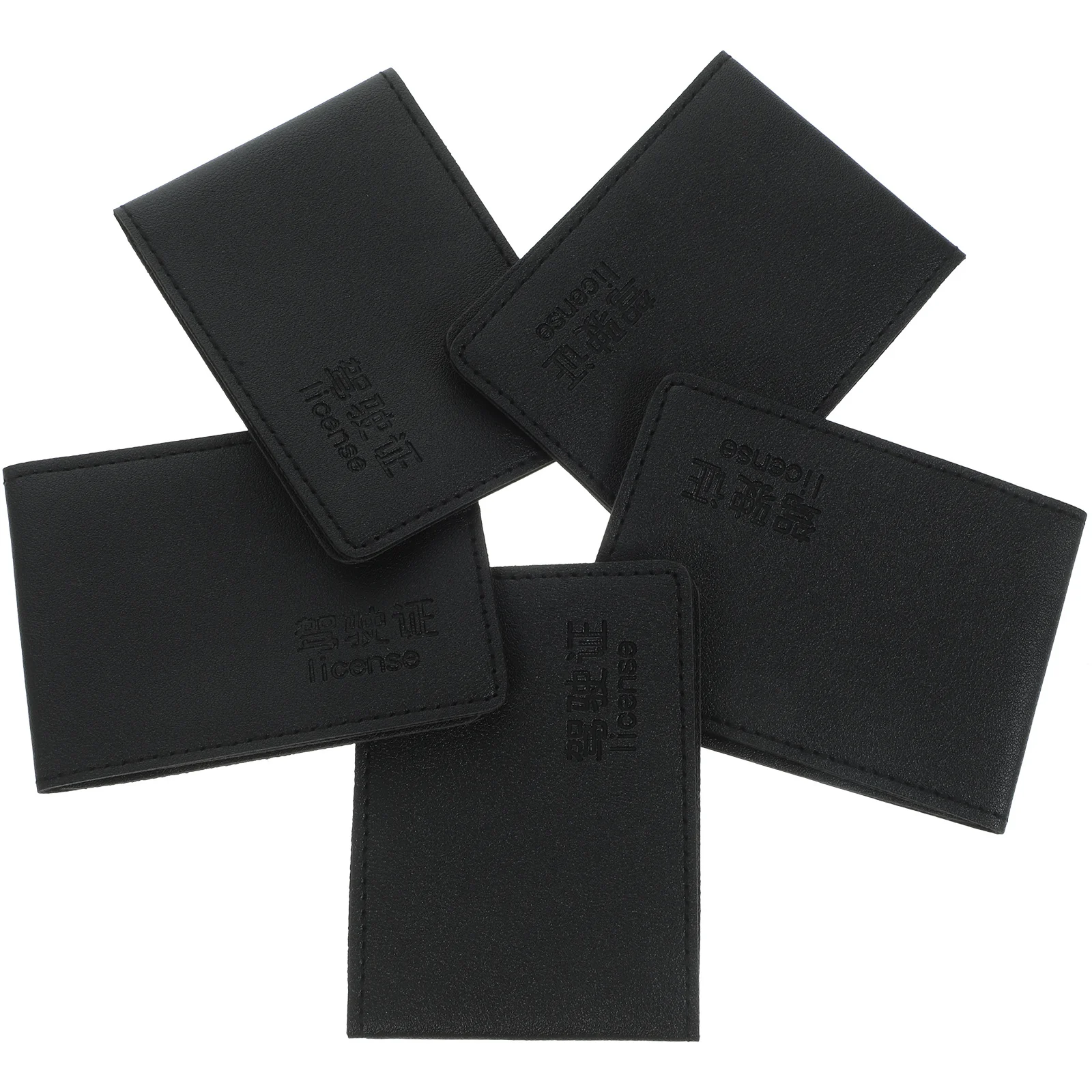 

5pcs Drivers License Holder Large Capacity Id Wallet For Men Card Organizer Case Pu Credit Cards Holder Car Accessories