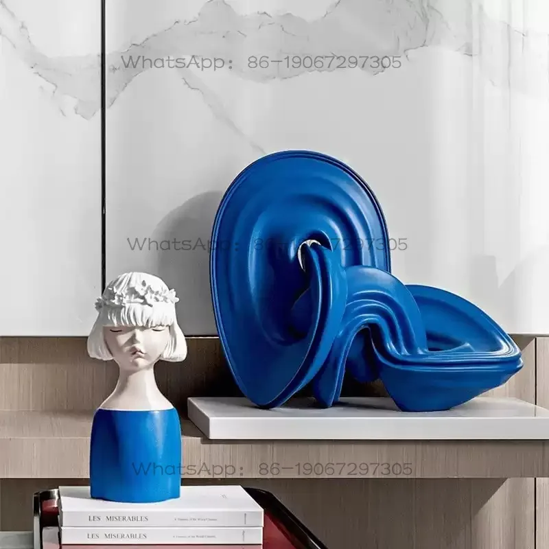 Modern minimalist abstract geometric sculpture ornament hotel living room entrance soft decoration art installation