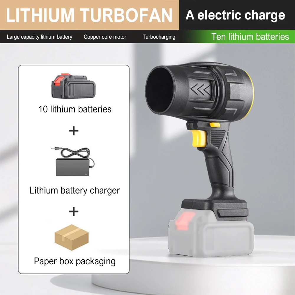 850W High Power Turbo Fan 500g Thrust Violent Fan Stepless Speed Turbofan Leaf Blower Handheld Mini Jet Fan for Makita Battery