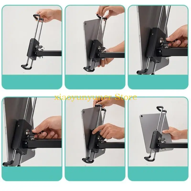 P9JB Tablet Wall Mount Holder 360 Degree Rotatable Heavy Duty Metal Base Tablet Mount Stand for Home Office Gyms