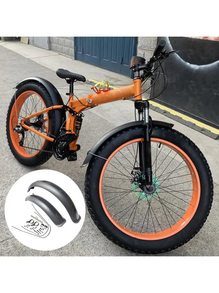 AliExpress Bike Mudguard Front Rear Set Components for Mountain Bike Traveling Outdoor  Orange