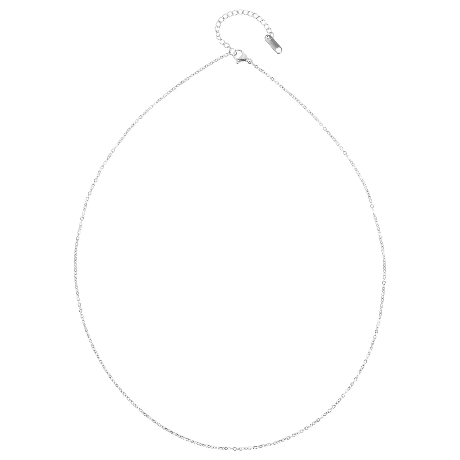 

Stainless Steel Necklace For Diy Jewelry Making 24'' Lobster Clasp Extender Chain Delicate Link Women Girls Crafts Diy Supplies