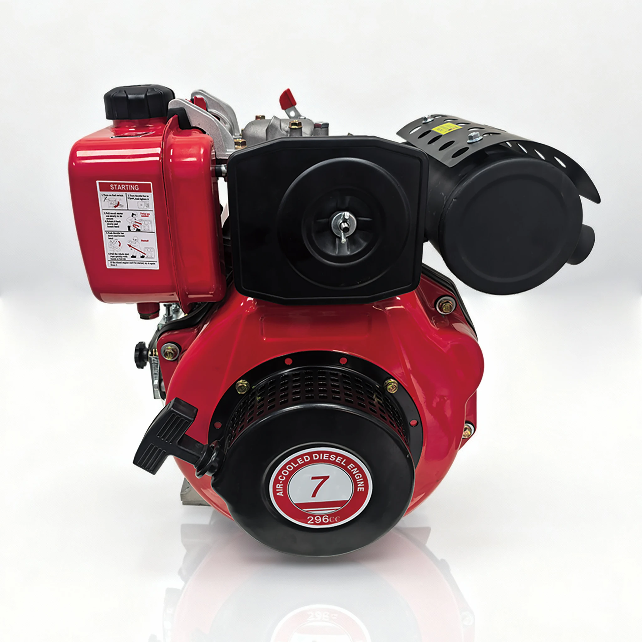 Smooth Running 7HP Single Cylinder Engine 296cc OHV 4 Stroke Recoil Start for Agricultural Water Pumps / Generators