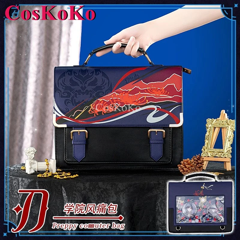 

CosKoKo Blade Cosplay Game Honkai: Star Rail Theme Impression Pack Daily Preppy Commuter Backpack Messenger Bag Fashion Itabag