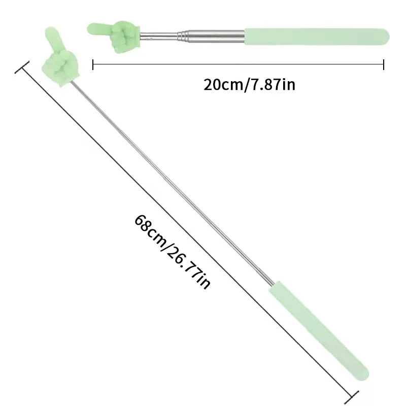Retractable Teacher Pointer Finger Design StainlessSteel Telescopic School Teaching Pointer Stick Teacher Supplies For Classroom
