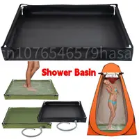 Base de suelo para tienda de campaña, tienda de campaña plegable para exteriores, bandeja de ducha, sartén multiusos para mascotas, Base de lavabo de ducha para viajes en la playa