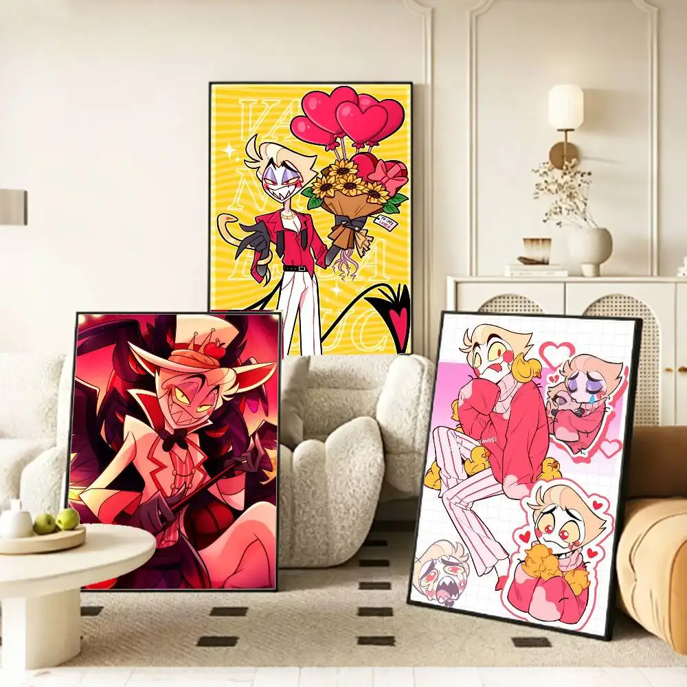 Animation Hazbin Hotel L-Lucifer  Poster HD Self Adhesive Waterproof Wall Art Ideal for Home Office Dorm Gift