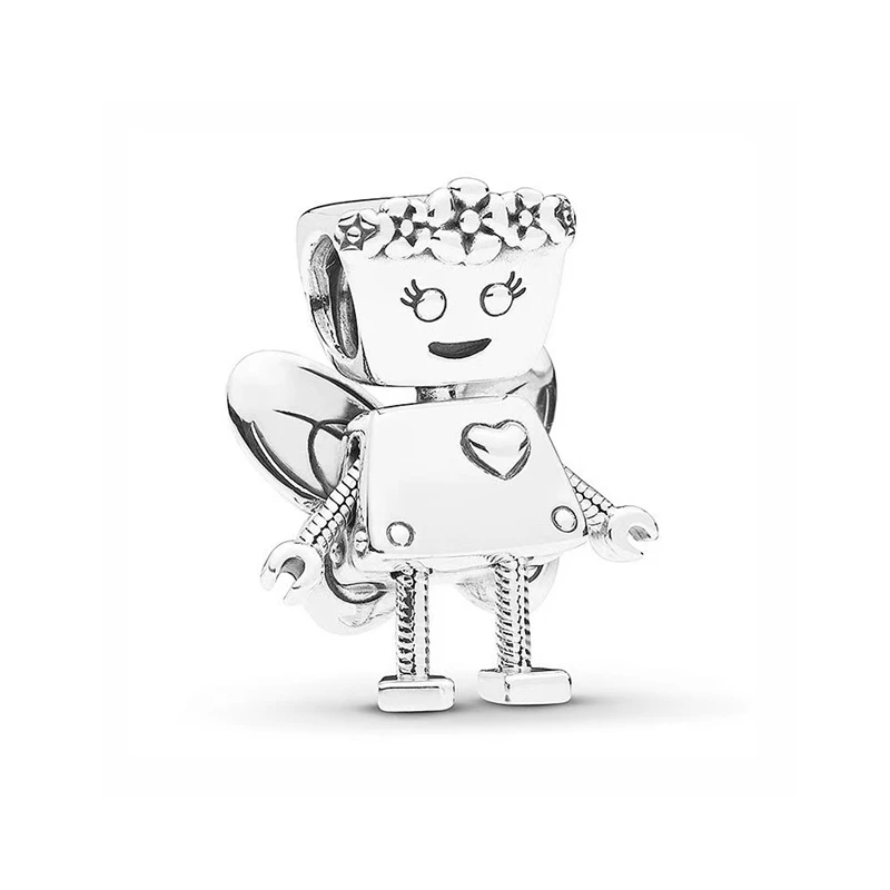 2026 رائجة البيع روبوت سلسلة خرز تميمة روبوت عقد الزهور فراشة أجنحة روبوت صالح الأصلي أساور DIY بها بنفسك النساء المجوهرات هدية #2