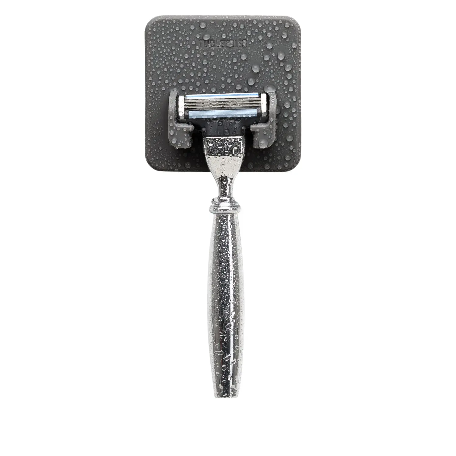 

The Mason Razor Holder - Secure & Safe, Silicone Toiletry Organizer, Shower & Bathroom Accessory - Features Silicone-Gri