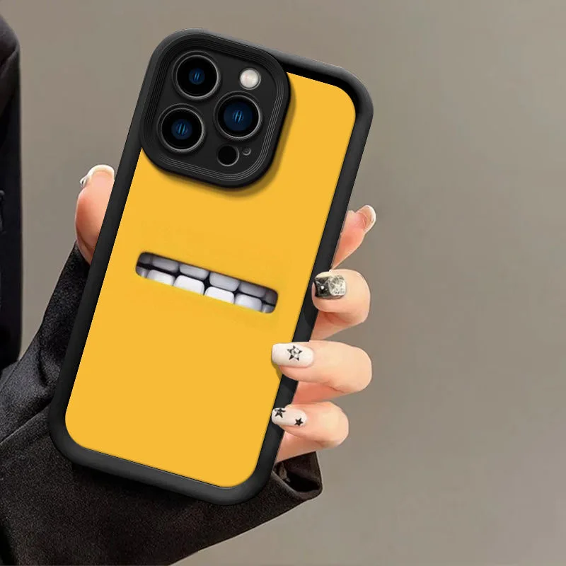 Funny Teeth Silicone Case For Samsung Galaxy S24 S23 S22 S21 S20 Ultra Plus FE Camera Lens Portector Cover